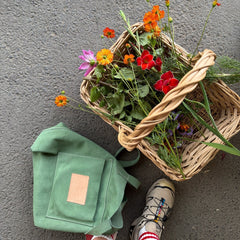 Traveler Tote - Moss Suede