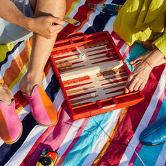 Backgammon Traveler's Case Set - Red