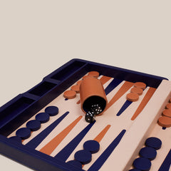 Backgammon Traveler's Case Set - Blue