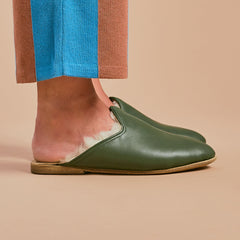 Denali Green Shearling Baba (Womens)
