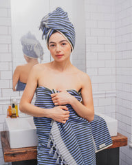 Super Loop Hand Towel & Bath Sheet Set - Kaş