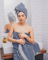 Super Loop Hand Towel & Bath Sheet Set - Kaş