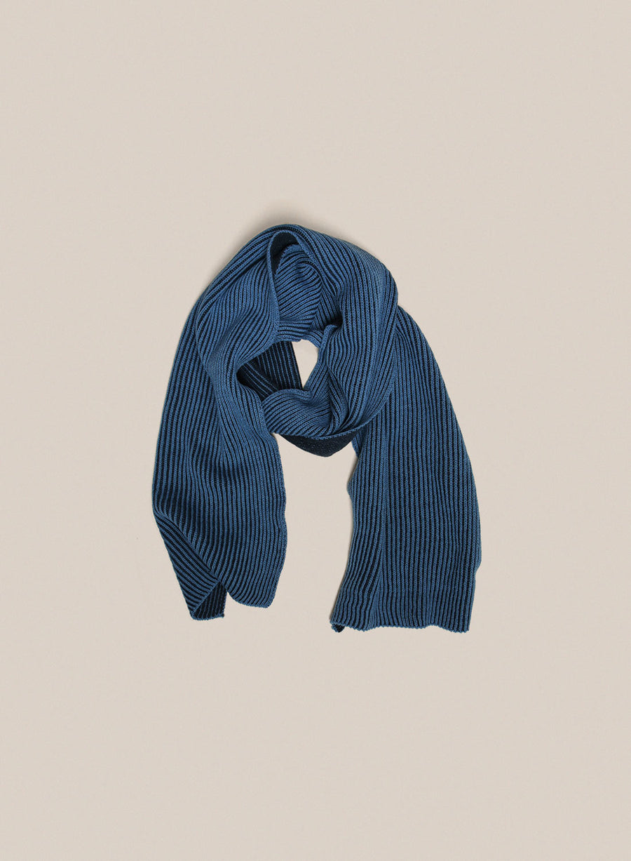 Sabah Indigo Blue Wool Scarf