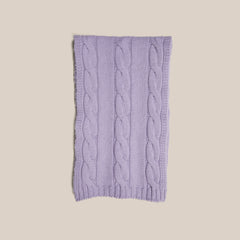 Cable Knit Scarf - Lilac