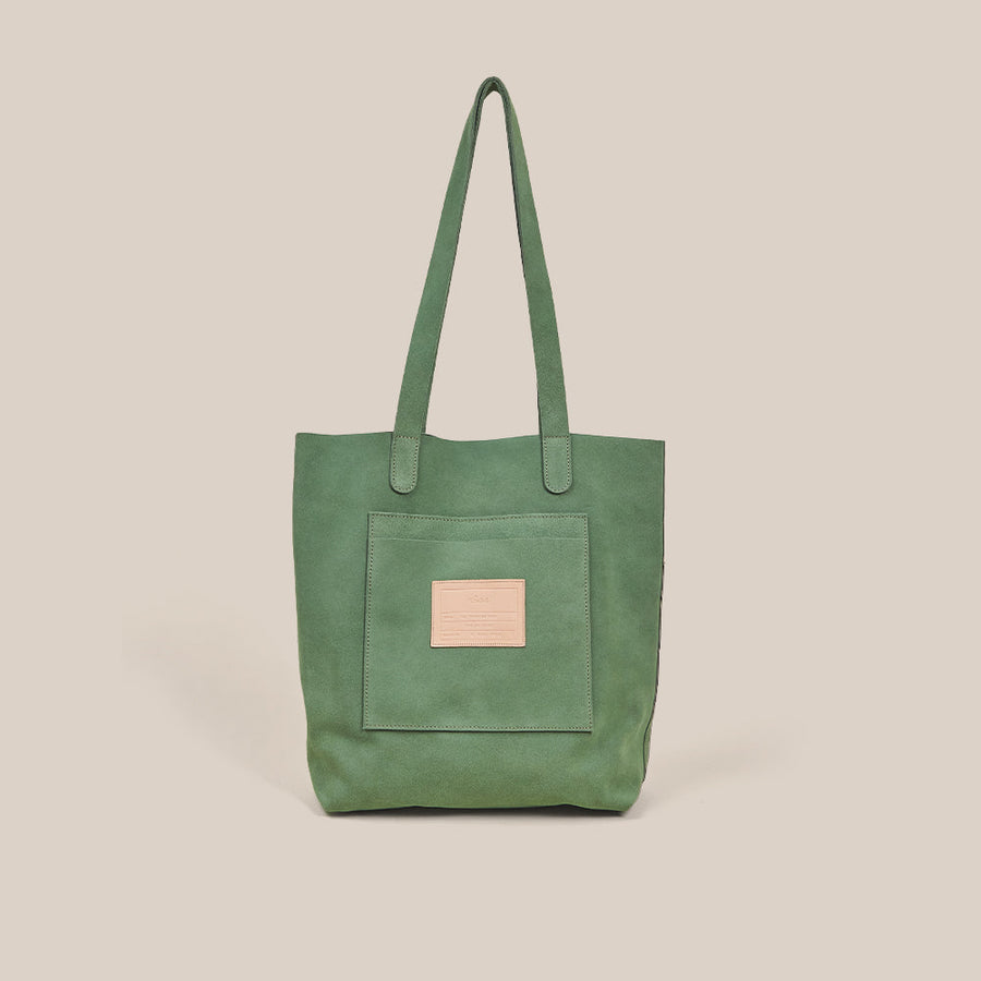 Traveler Tote - Moss Suede