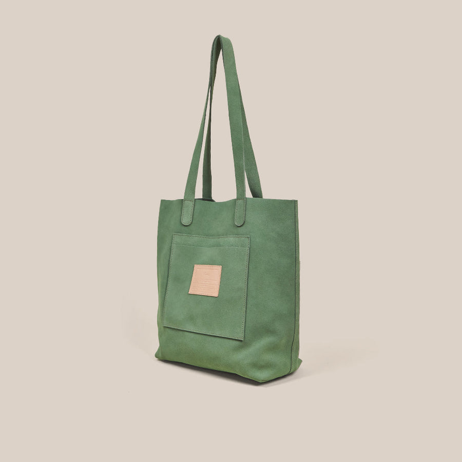 Traveler Tote - Moss Suede