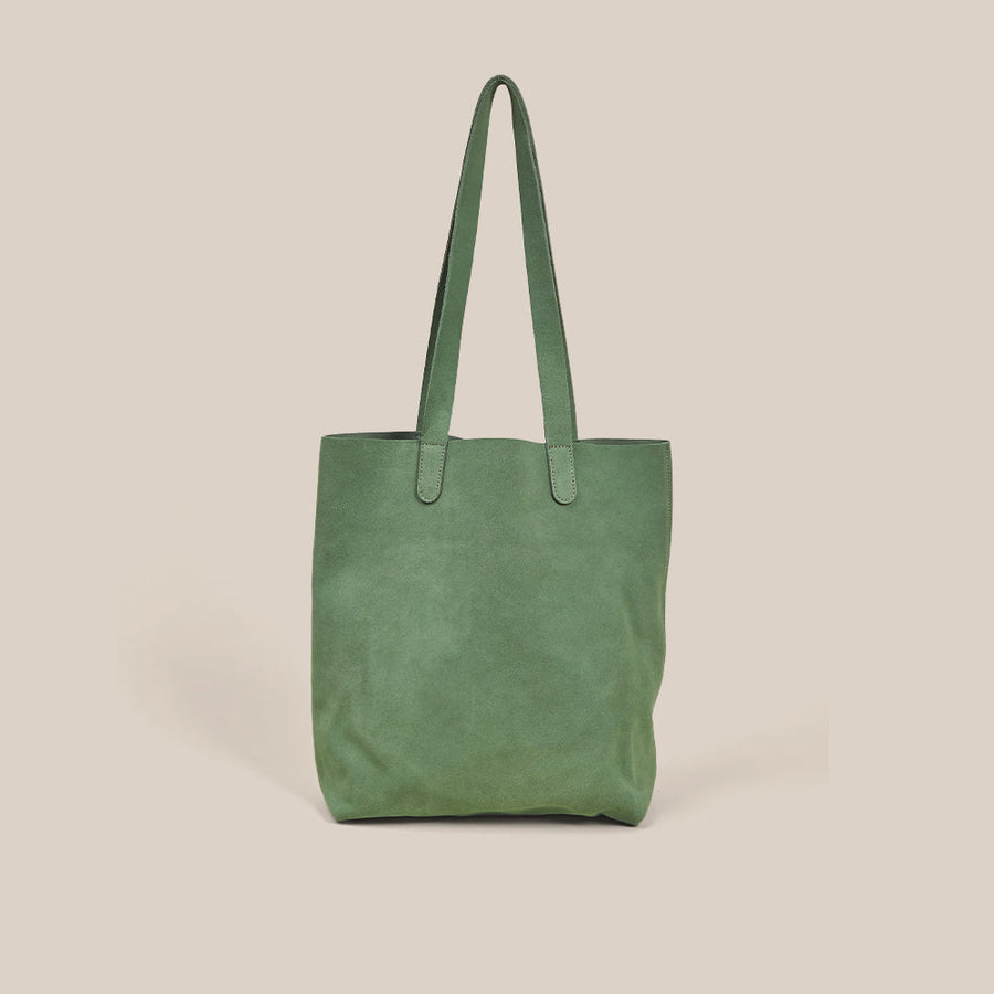 Traveler Tote - Moss Suede