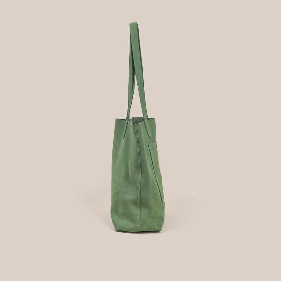 Traveler Tote - Moss Suede