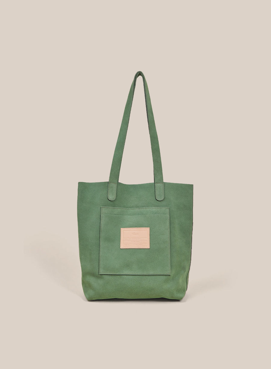 Traveler Tote - Moss Suede