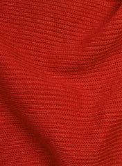 Knitted Merino Scarf - Red