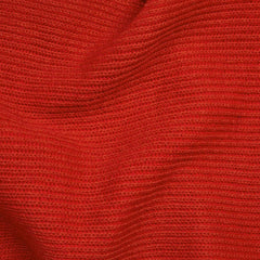 Knitted Merino Beanie - Red