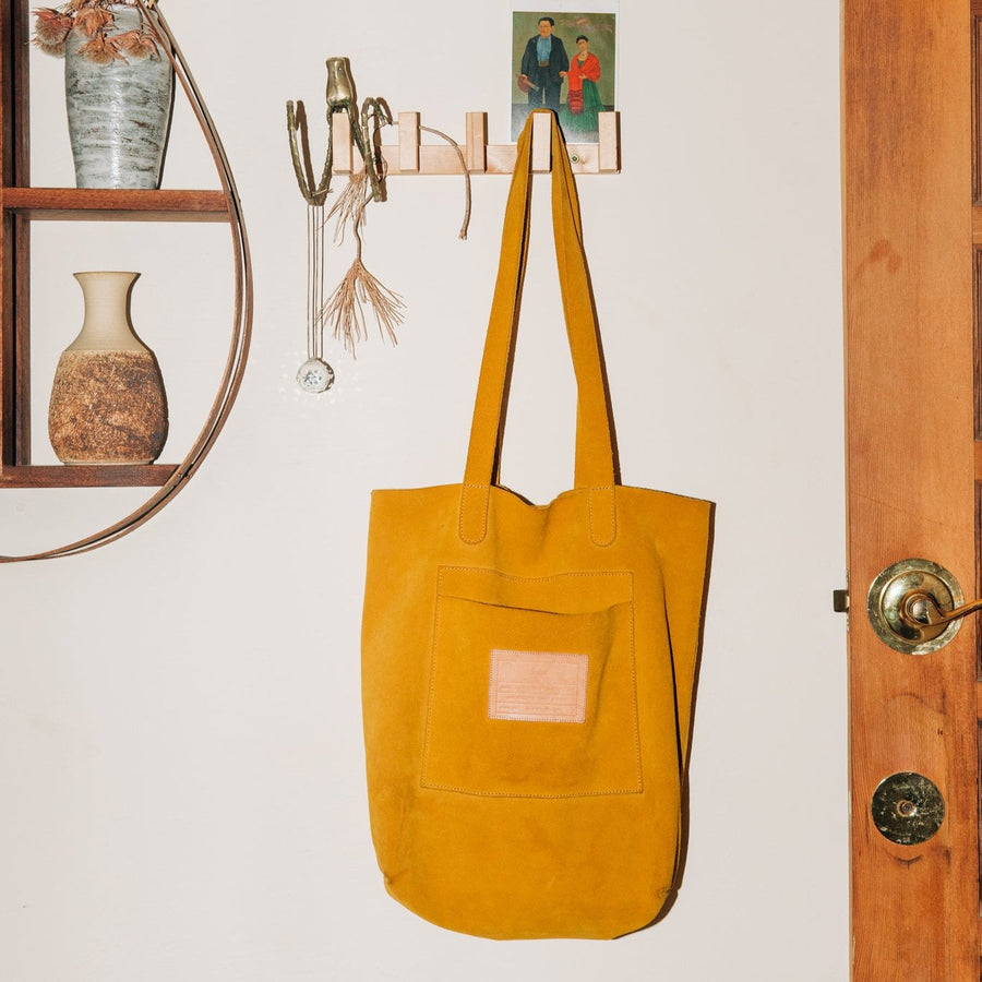 Traveler Tote - Turmeric Suede