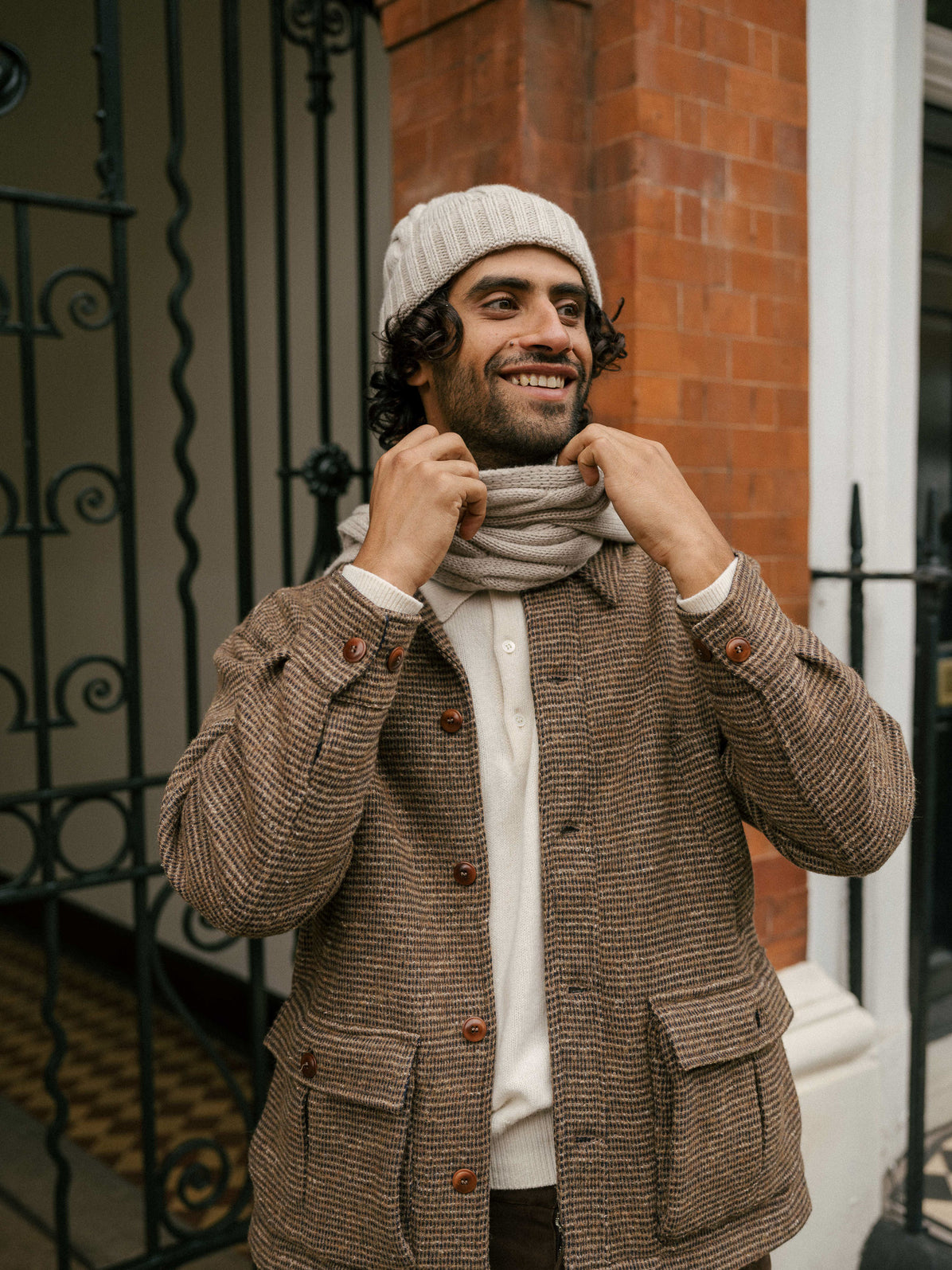 Cable Knit Beanie - Oatmeal