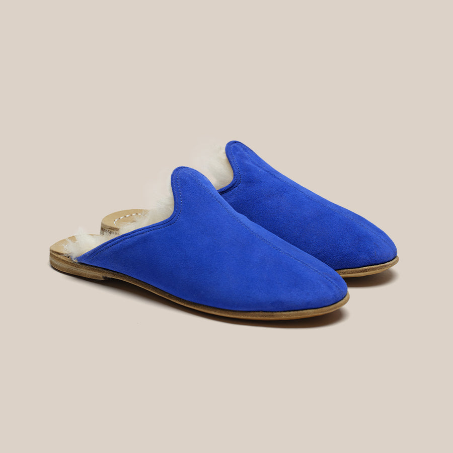 Electric Blue Shearling Baba (Womens)