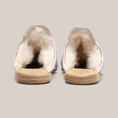 Silver Suede Shearling Baba (Womens)