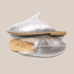 Silver Suede Shearling Baba (Womens)