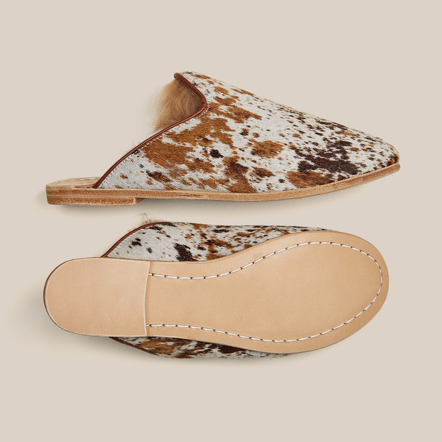 Speckled Cow Shearling Baba (Womens)