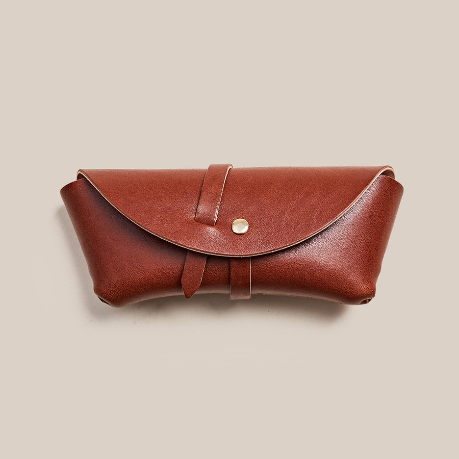 Leather Glasses Case - Talavera Brown