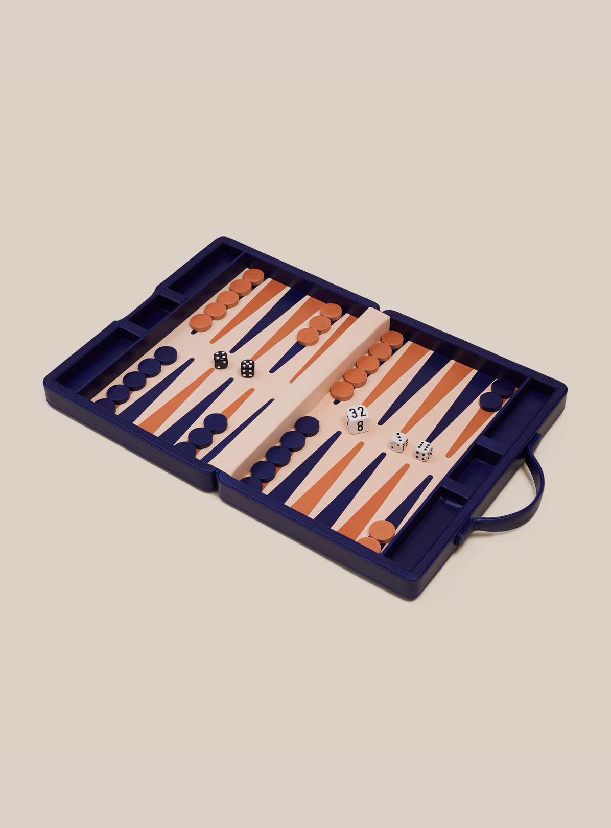 Backgammon Traveler's Case Set - Blue