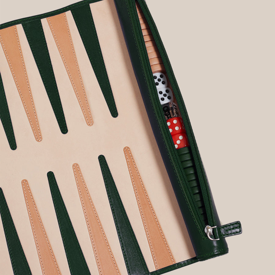 Travel Backgammon Board (Denali Green)