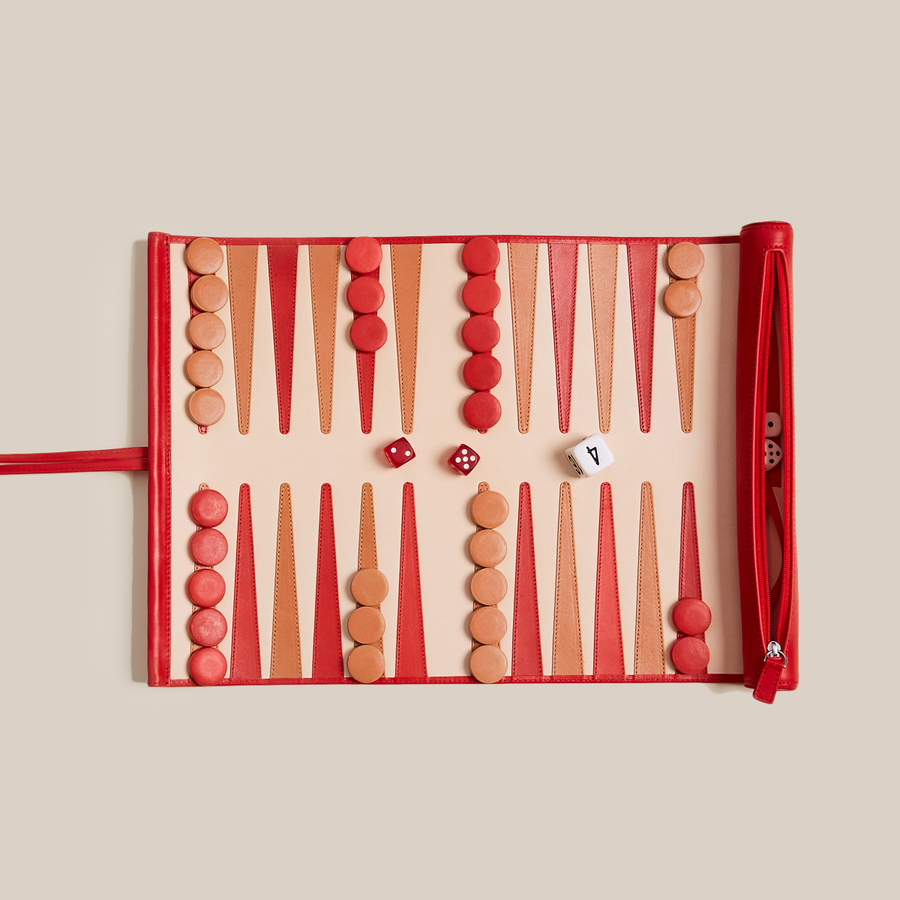 Travel Backgammon Board (Felli Red)