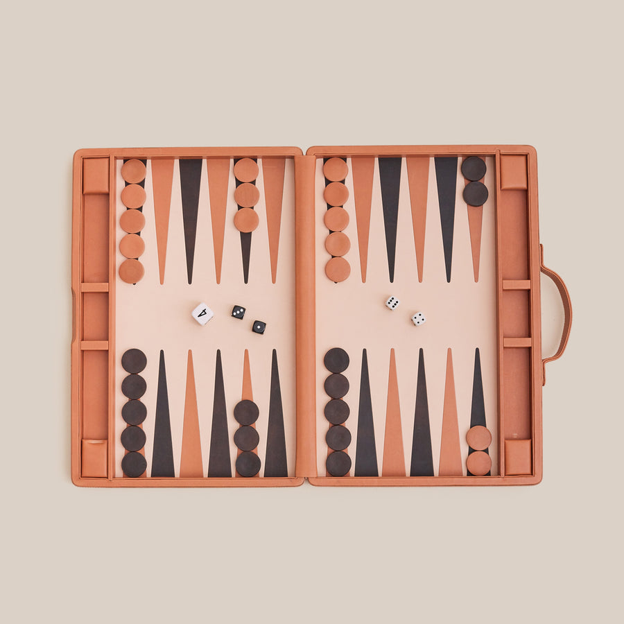 Backgammon Collector's Case Set - Camel