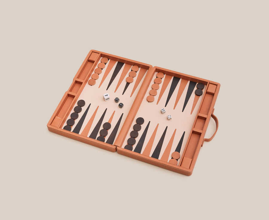 Backgammon Collector's Case Set - Camel