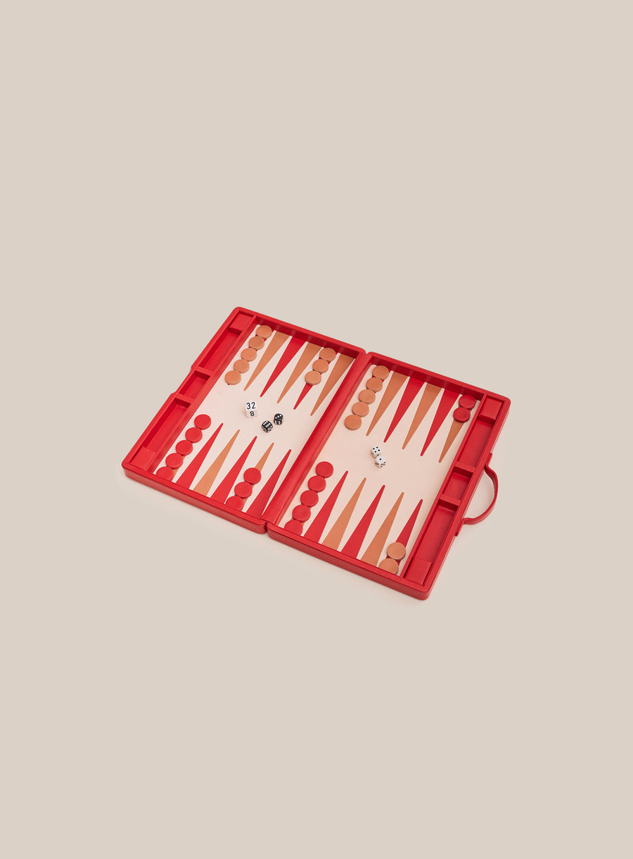 Backgammon Collector's Case Set - Red